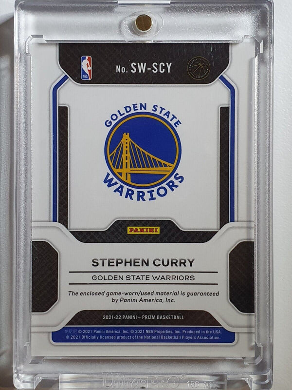 2021 Panini Prizm Stephen Curry #PATCH Game Worn Jersey - Ready to Grade