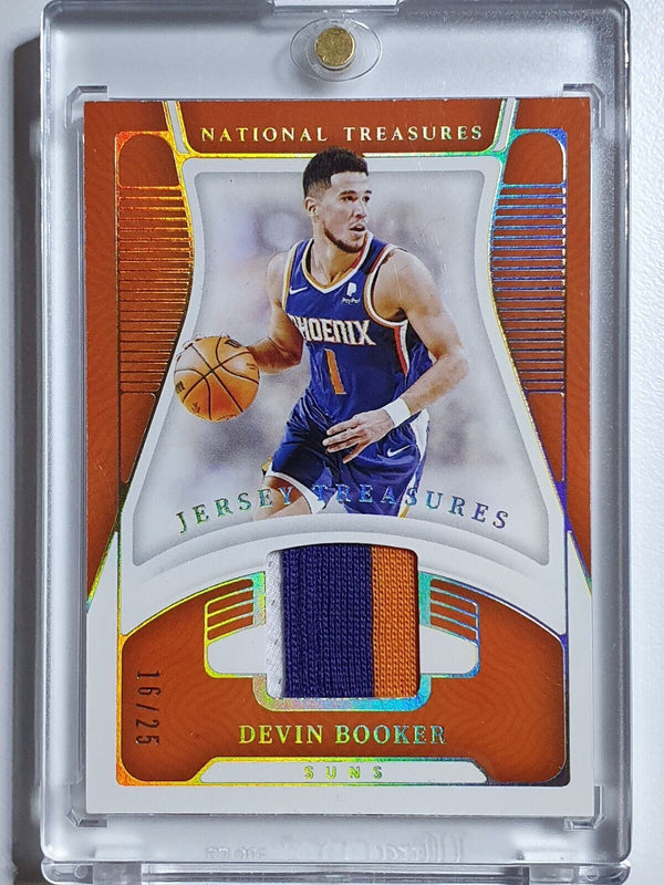 2021 National Treasures Devin Booker PRIME #PATCH /25 GOLD - Rare