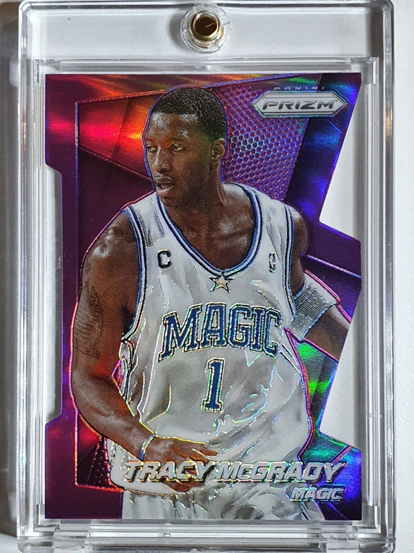 2014 Panini Prizm Tracy McGrady #190 PURPLE /139 HOLO Die Cut - Ready to Grade