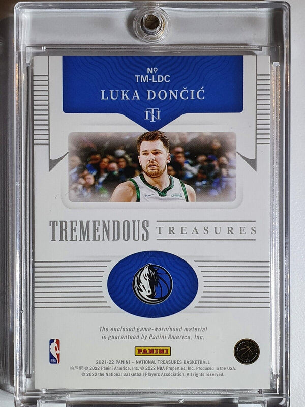 2021 National Treasures Luka Doncic #PATCH /99 Large Game Worn Jersey - Rare