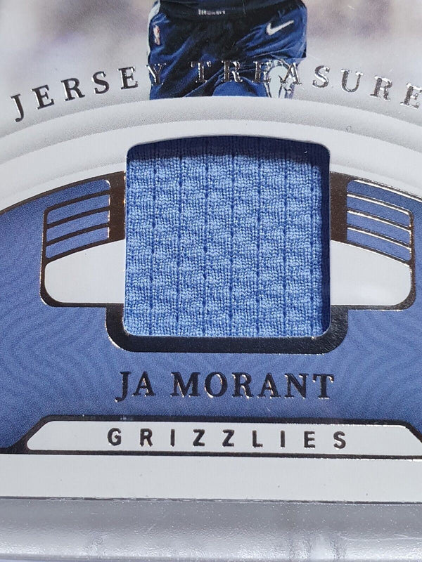 2021 Panini National Treasures Ja Morant #PATCH /99 Game Worn Jersey - Rare