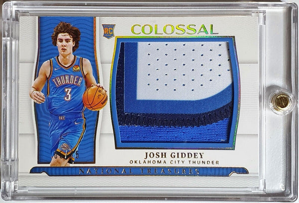 2021 National Treasures Josh Giddey Rookie PRIME #PATCH /25 Colossal Jersey