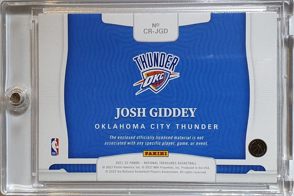 2021 National Treasures Josh Giddey Rookie PRIME #PATCH /25 Colossal Jersey