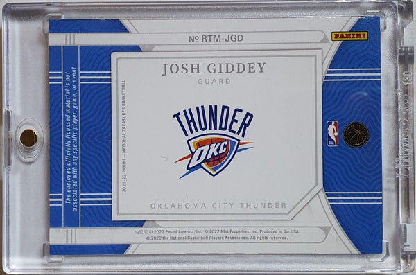 2021 National Treasures Josh Giddey Rookie #PATCH /99 Triple Jerseys - Rare