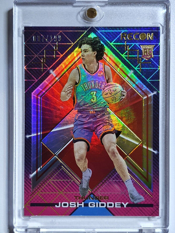 2021 Panini Recon Josh Giddey Rookie #205 RED /199 HOLO- Ready to Grade