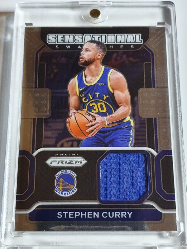 2021 Prizm Stephen Curry #PATCH Game Worn Jersey - Ready for Grading