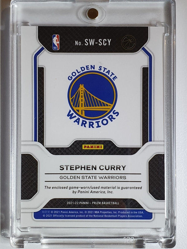 2021 Prizm Stephen Curry #PATCH Game Worn Jersey - Ready for Grading