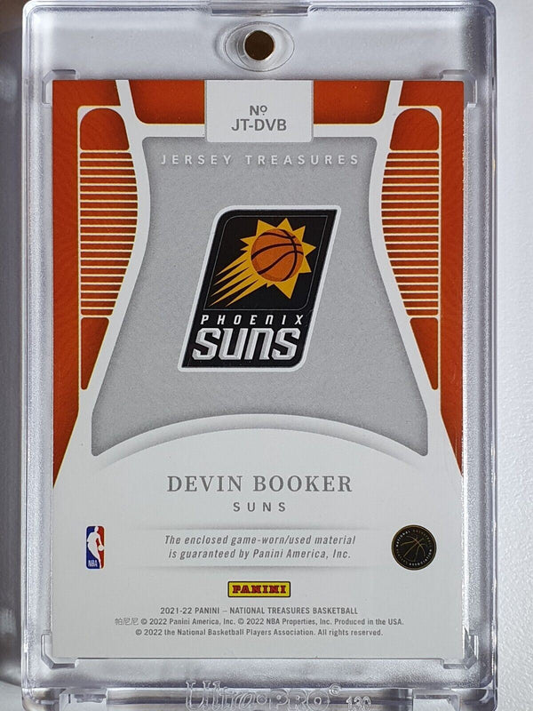 2021 National Treasures Devin Booker #PATCH /99 Game Worn Jersey - Rare