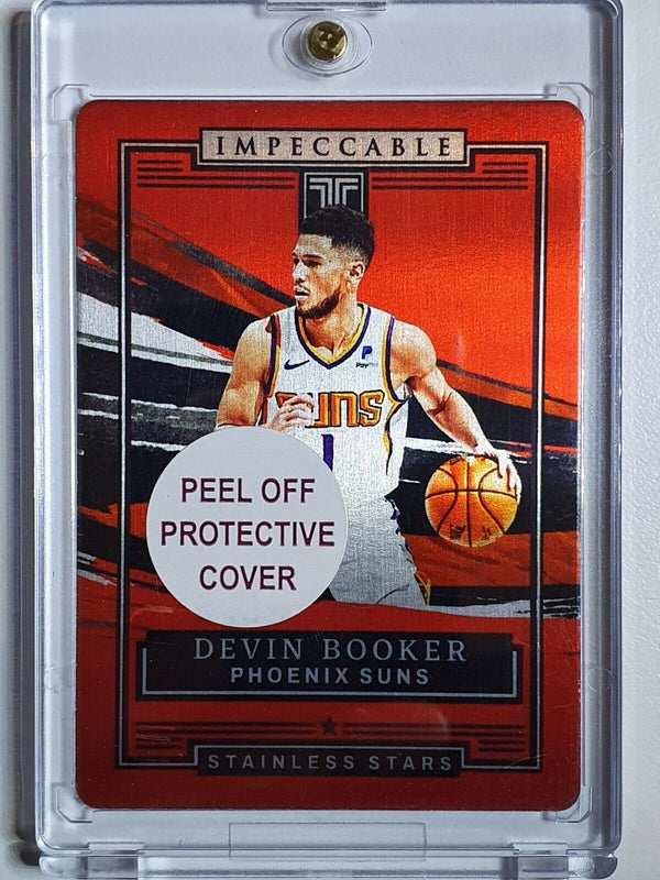 2021 Impeccable Devin Booker #9 STAINLESS STARS RED - Ready to Grade