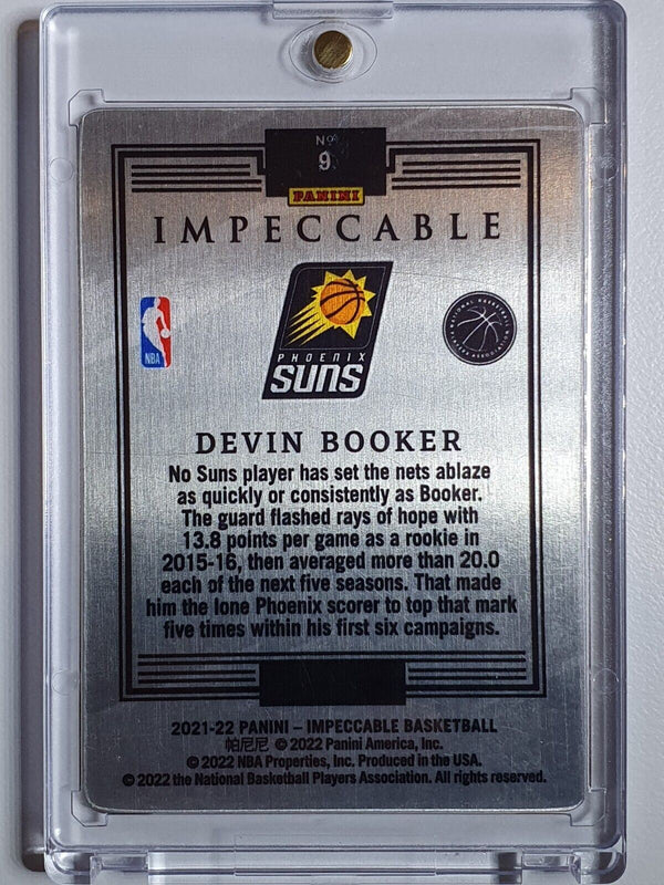 2021 Impeccable Devin Booker #9 STAINLESS STARS RED - Ready to Grade