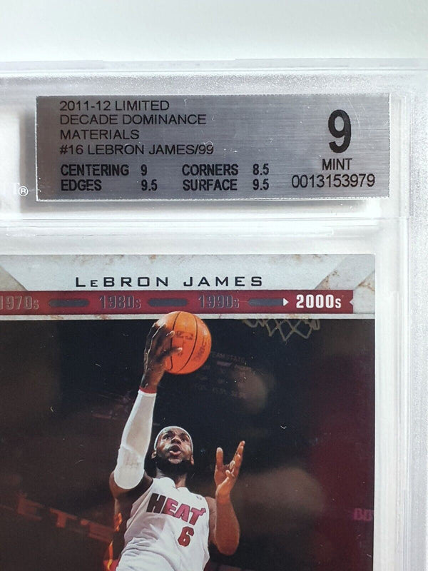 2011 Panini Limited LeBron James #PATCH /99 Game Worn - BGS 9 (POP 1)