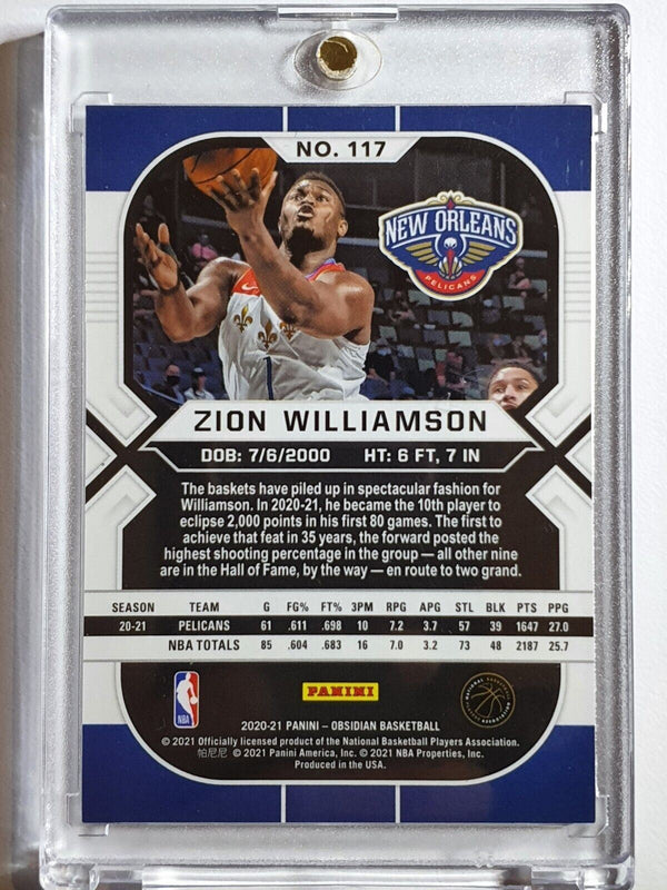 2020 Panini Obsidian Zion Williamson #117 PULSAR HOLO - Ready to Grade