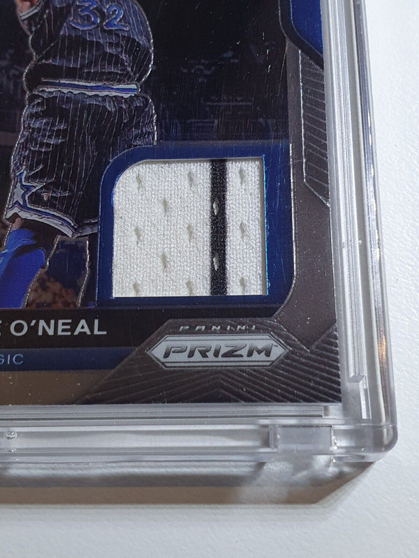 2020 Prizm Shaquille O'Neal #PATCH Game Worn 2 Color Striped Jersey - Rare