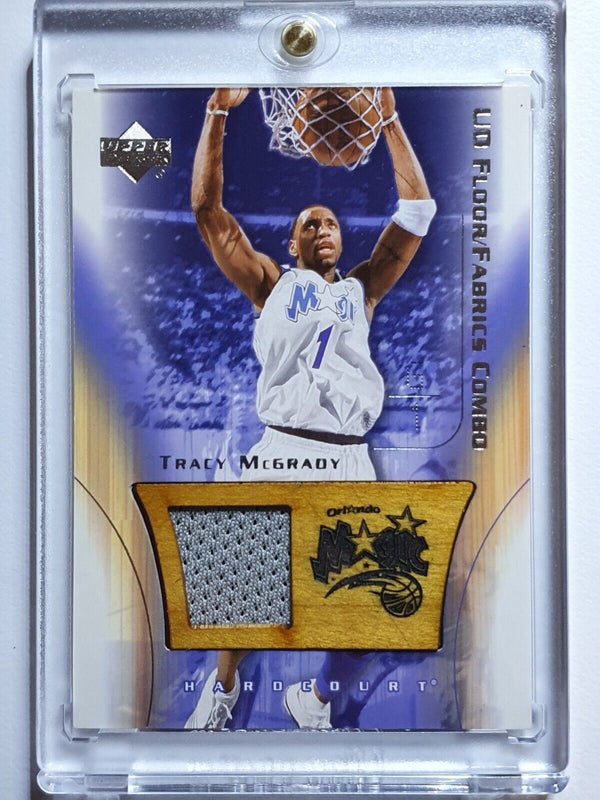 2003 Upper Deck Tracy McGrady JERSEY PATCH & GAME FLOOR - Rare Gem