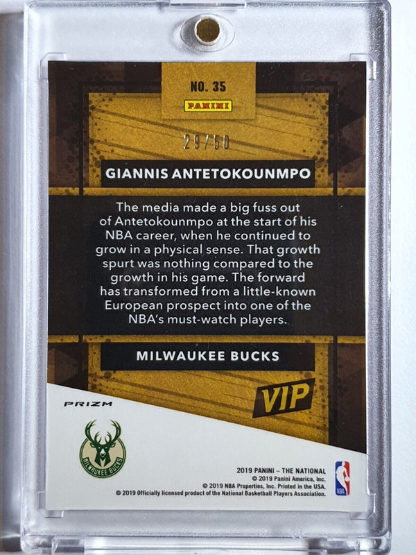 2019 Panini Giannis Antetokounmpo #35 PINK FAST BREAK /50 - Ready to Grade