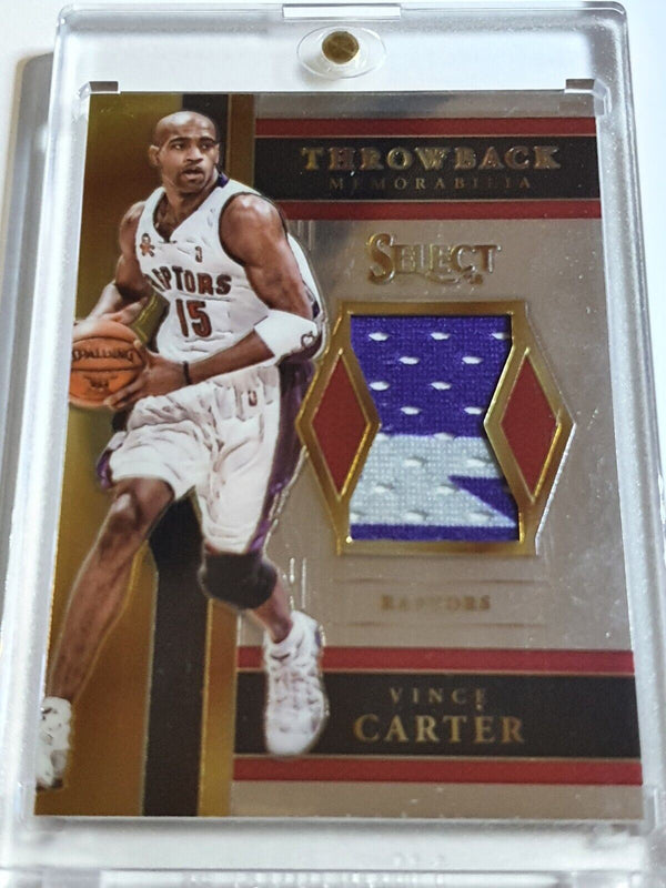 2017 Panini Select Vince Carter #PATCH Game Worn Jersey - Ready to Grade