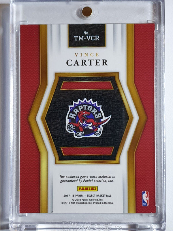 2017 Panini Select Vince Carter #PATCH Game Worn Jersey - Ready to Grade