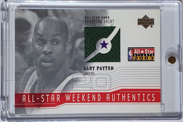 2003 Upper Deck Gary Payton #PATCH All Star Game Worn Jersey - Rare