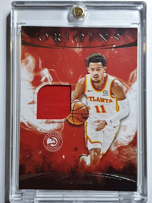 2021 Panini Origins Trae Young #PATCH Game Worn Jersey - Ready to Grade