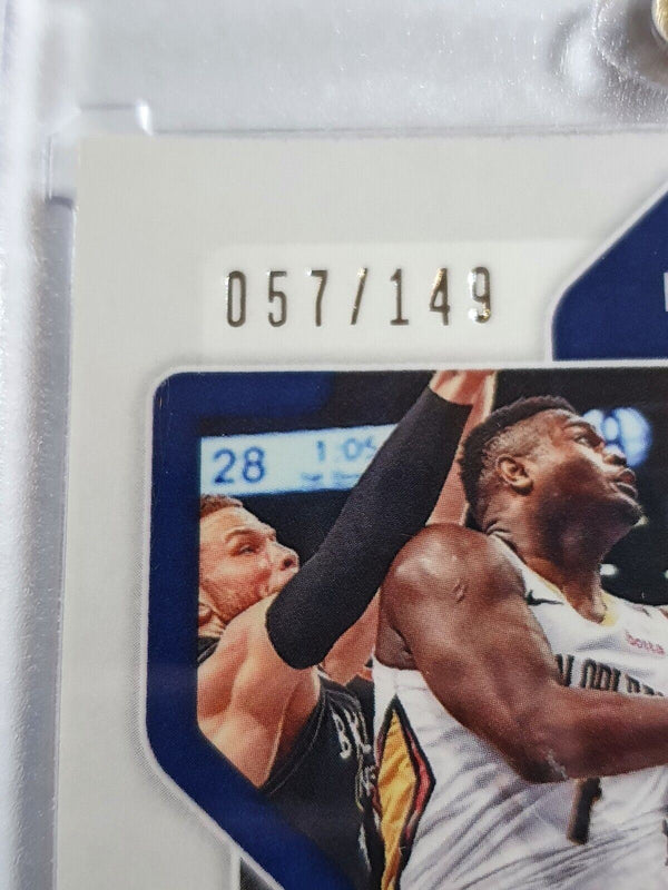 2021 Prizm Zion Williamson #108 PURPLE CRACKED ICE /149 Holo - Ready for Grading