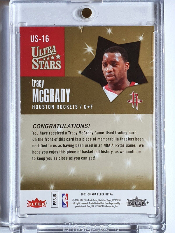 2007 Fleer Ultra Tracy McGrady #PATCH Game Worn Jersey - Ready to Grade