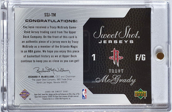 2005 Upper Deck Sweet Shot Tracy McGrady #PATCH /250 Game Worn Jersey - Rare