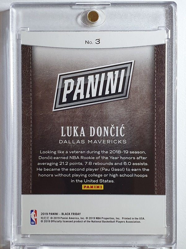 2019 Panini Black Luka Doncic #3 SWIRLORAMA /50 - Ready for Grading