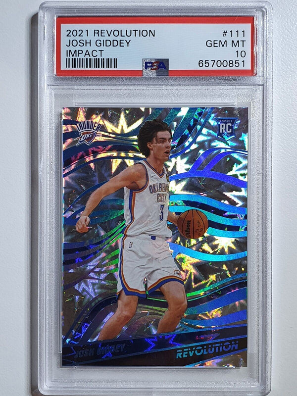 2021 Revolution Josh Giddey Rookie IMPACT /149 Holo - PSA 10 (POP 5)