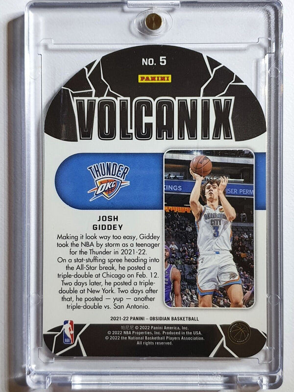 2021 Obsidian Josh Giddey Rookie VOLCANIX CASE HIT Die Cut - Ready to Grade