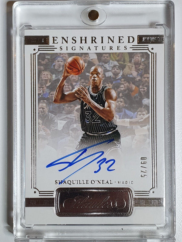 2020 Flawless Shaquille O'Neal AUTO SILVER /25 Enshrined Signatures - Rare