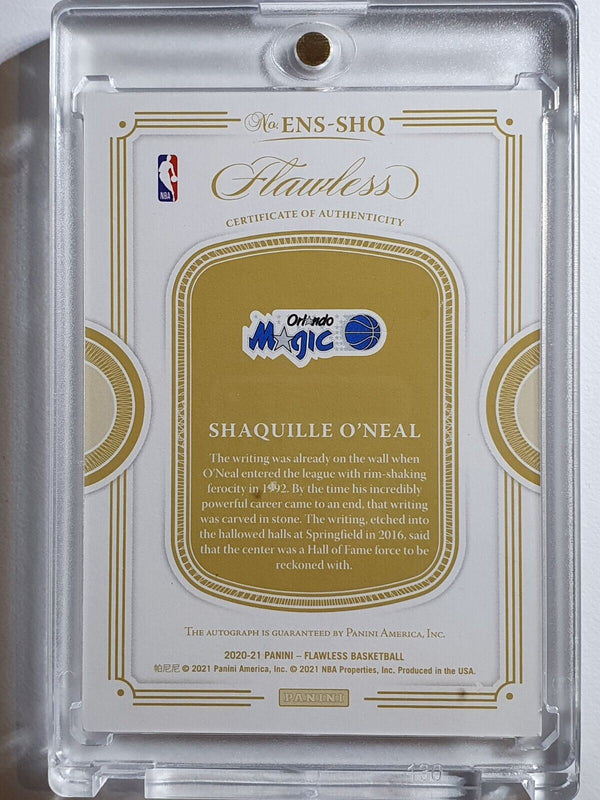 2020 Flawless Shaquille O'Neal AUTO SILVER /25 Enshrined Signatures - Rare