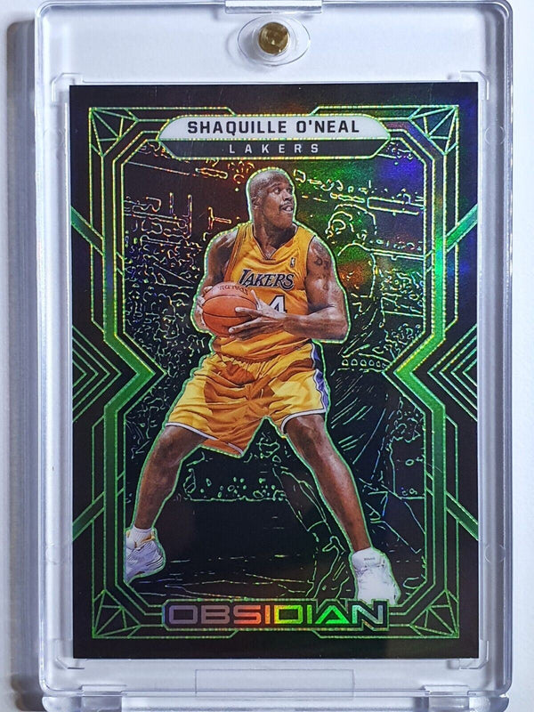 2021 Obsidian Shaquille O'Neal ELECTRIC ETCH GREEN /25 Holo - Rare