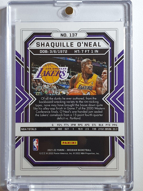 2021 Obsidian Shaquille O'Neal ELECTRIC ETCH GREEN /25 Holo - Rare