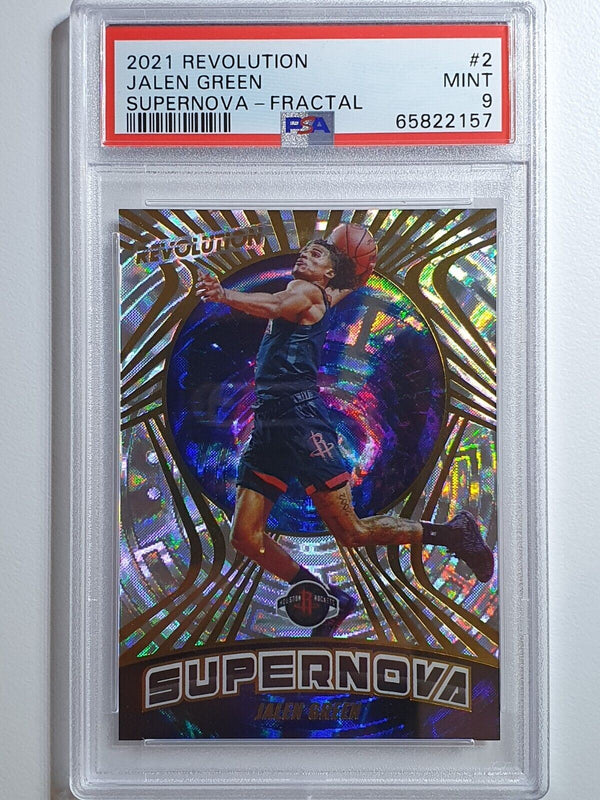 2021 Revolution Jalen Green Rookie #2 FRACTAL Prizm - PSA 9 (POP 5)