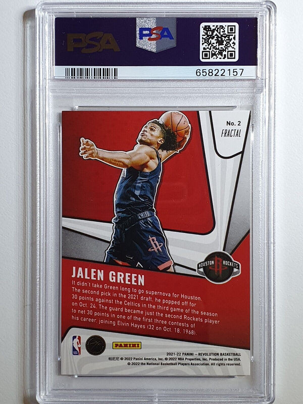 2021 Revolution Jalen Green Rookie #2 FRACTAL Prizm - PSA 9 (POP 5)