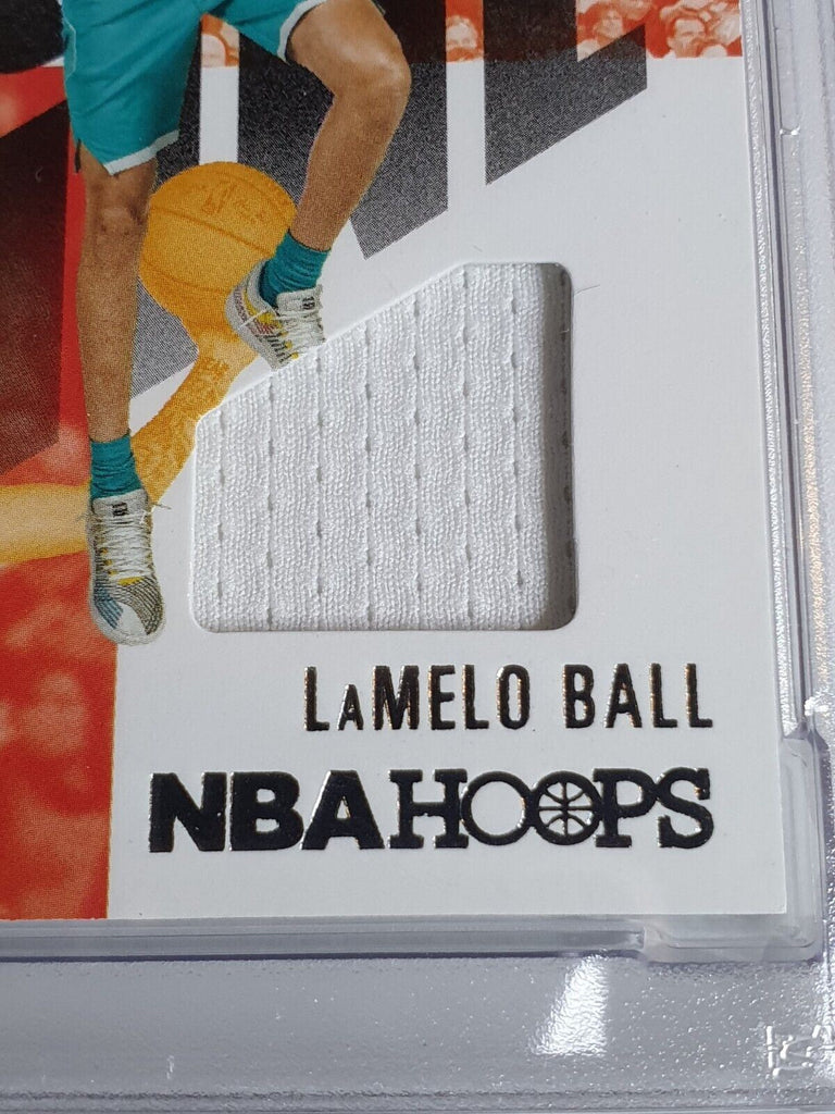 PSA Graded 9 Mint 2020 NBA 2024 Hoops Lamelo Ball Rise N Shine Jersey Card