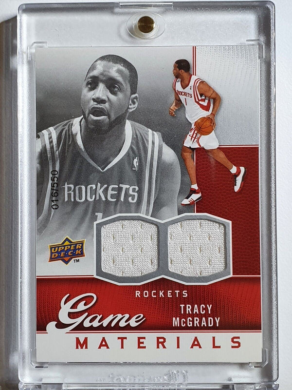 2009 Upper Deck Tracy McGrady #PATCH /550 Game Worn Dual Jerseys - Rare