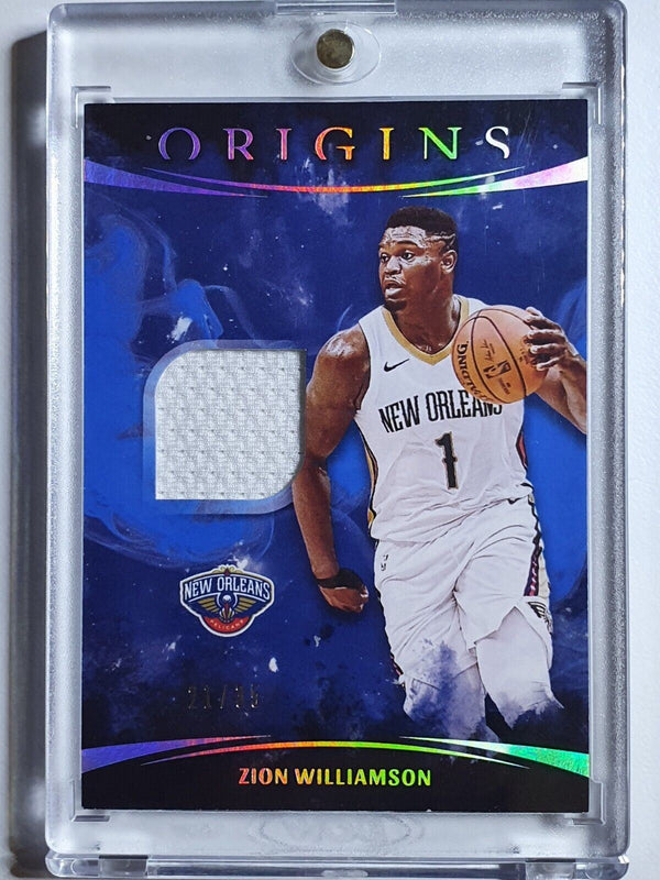 2021 Panini Origins Zion Williamson #PATCH BLUE /35 Game Worn Jersey - Rare