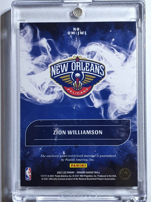 2021 Panini Origins Zion Williamson #PATCH BLUE /35 Game Worn Jersey - Rare