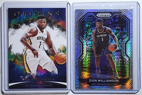 2020-21 Panini Zion Williamson #1 #185 Lot 2x - Ready to Grade