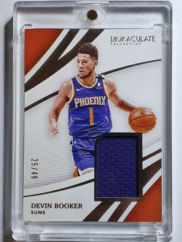 2020 Immaculate Devin Booker #PATCH SILVER /49 Game Worn Jersey - Rare