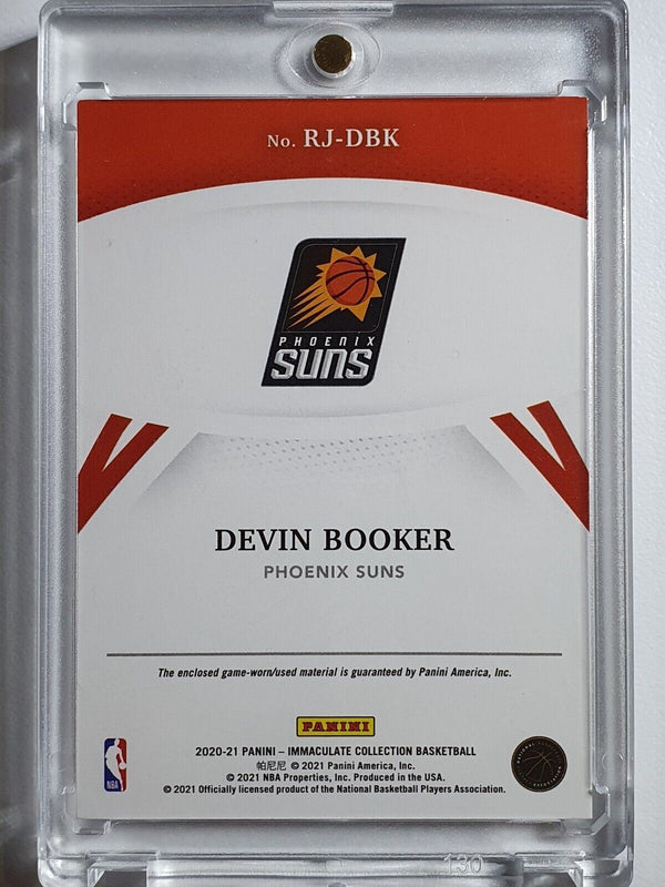 2020 Immaculate Devin Booker #PATCH SILVER /49 Game Worn Jersey - Rare