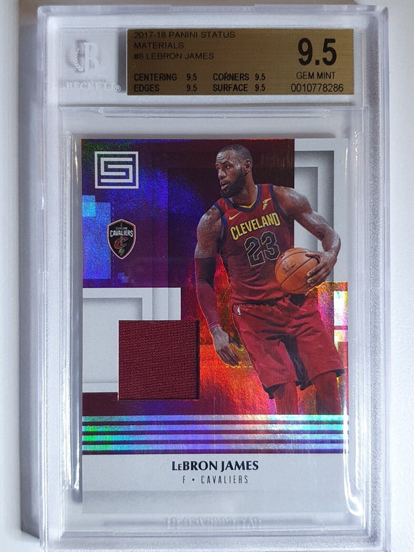2017 Status Lebron James #Patch Game Worn Jersey - BGS 9.5 (POP 1)