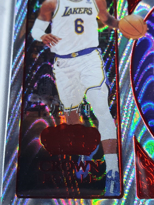 2021 Crown Royale LeBron James #1 RED /49 HOLO Test of Time - Ready to Grade