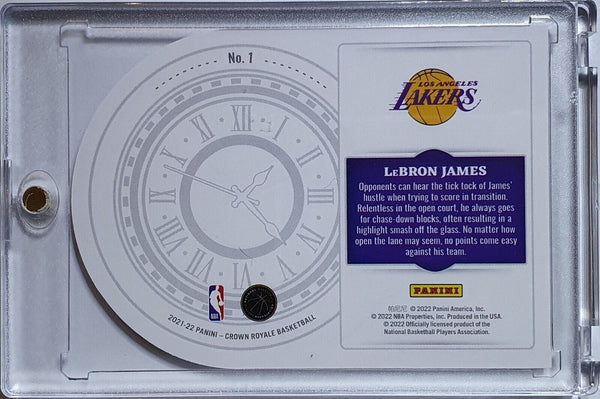 2021 Crown Royale LeBron James #1 RED /49 HOLO Test of Time - Ready to Grade