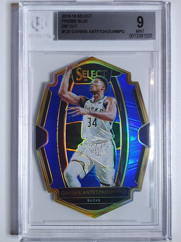 2018 Select Giannis Antetokounmpo BLUE /249 Die-Cut - BGS 9 (POP 1)