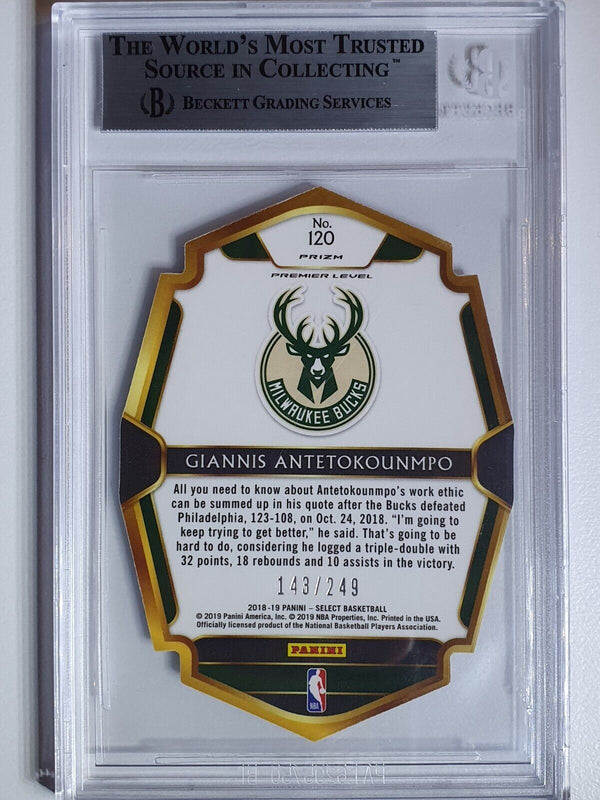 2018 Select Giannis Antetokounmpo BLUE /249 Die-Cut - BGS 9 (POP 1)