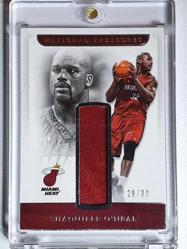 2016 National Treasures Shaquille O'Neal #PATCH /30 Game Worn Jersey - Rare
