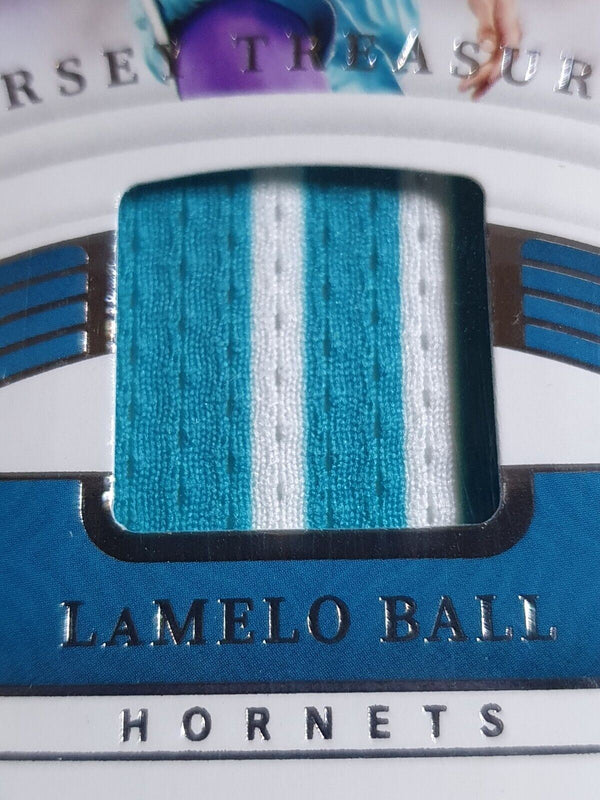 2021 National Treasures LaMelo Ball #PATCH /99 Game Worn 2 Color Jersey - Rare