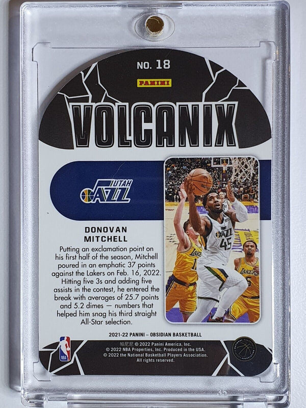 2021 Obsidian Donovan Mitchell #18 VOLCANIX CASE HIT Die Cut - Ready to Grade